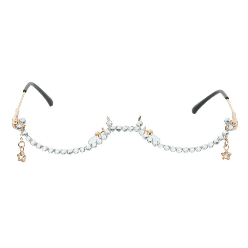 Half-rimmed glasses with elegant design